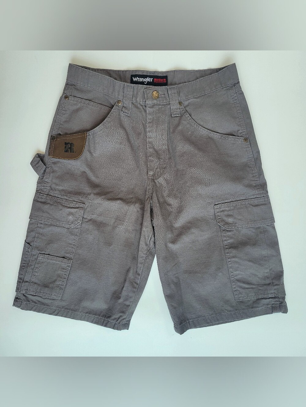 Wrangler RIGGS Workwear Ranger Shorts Mens 30 Slate Gray Ripstop Utility Cargo